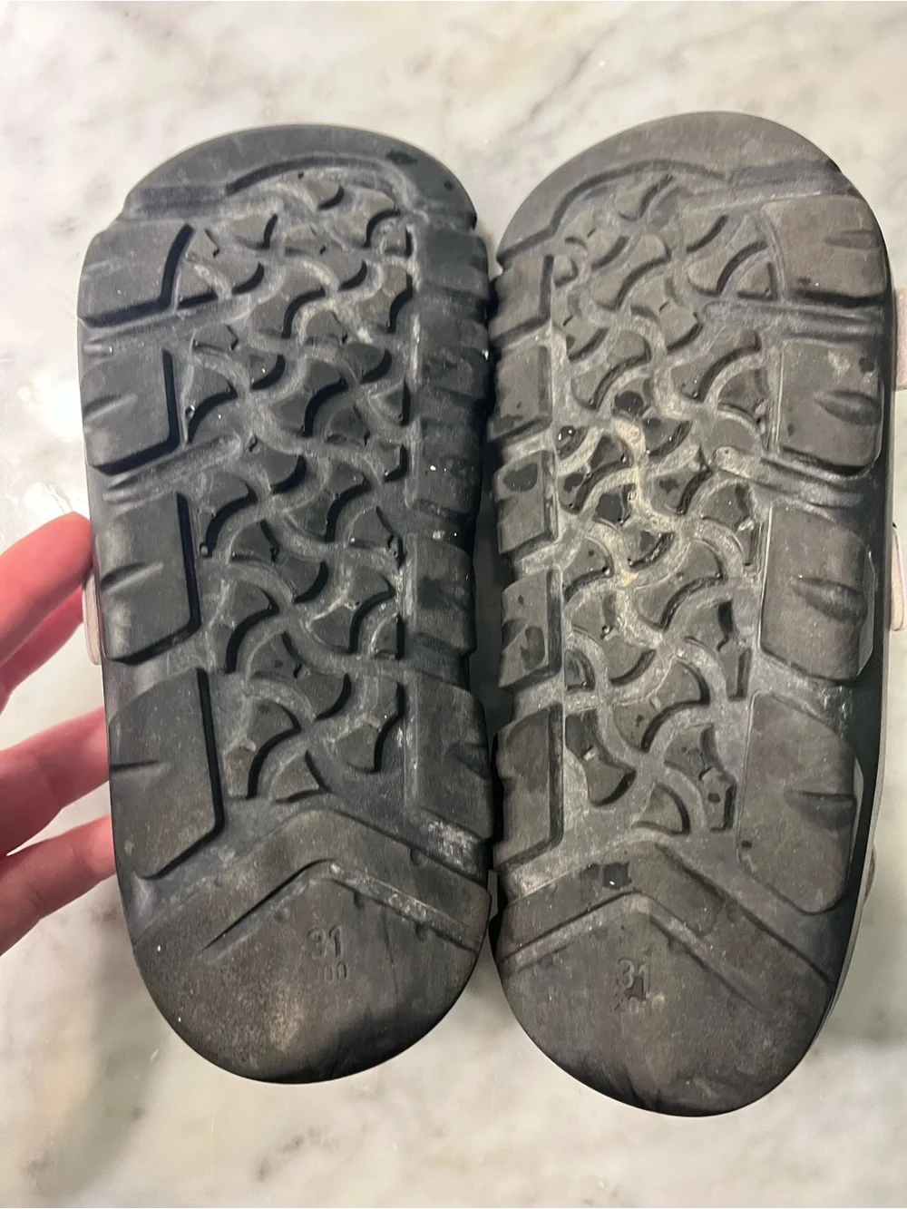 Birkenstock Kids Two-Buckle Sandals in Light Pink and Black